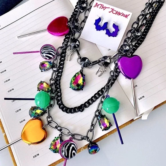 Lobster Clasp Betsey Johnson Bat Necklace Betsey Johnson “Punk N